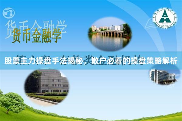 股票主力操盘手法揭秘，散户必看的操盘策略解析